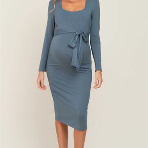 Pinkblush (Hello Mia Brand) Square Neck Maternity Dress